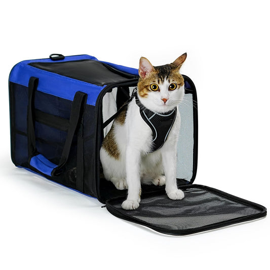 Collapsible Soft-Sided Pet Carrier – Cat & Small Dog