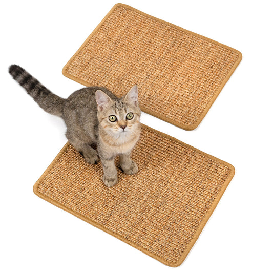 Natural Sisal Cat Scratcher Mat – Brown