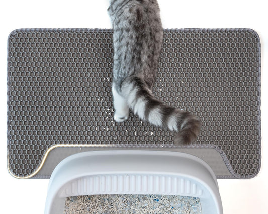 Concave Honeycomb Cat Litter Trapping Mat – Large, 25" x 15"