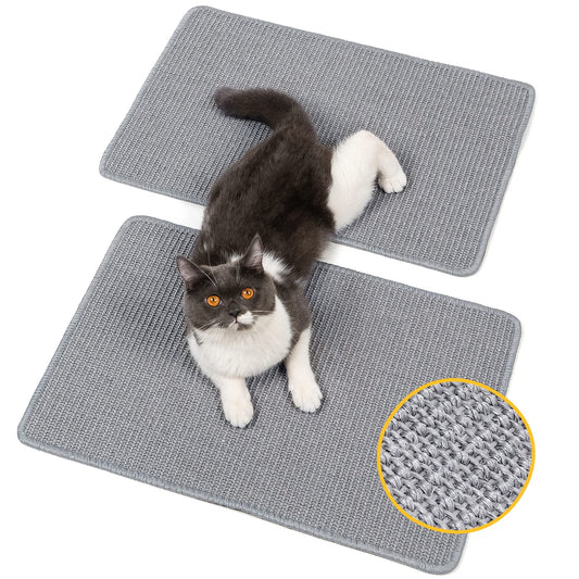 Natural Sisal Cat Scratcher Mat – Grey
