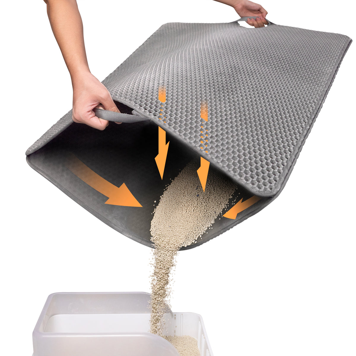 Concave Honeycomb Cat Litter Trapping Mat – Extra Large, 30" x 24"