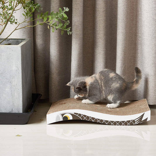 Reversible Cardboard Cat Scratcher Pad – Black, Large