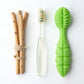 Complete Feline Dental Care Kit contents: silvervine dental sticks, finger toothbrush, and catnip dental chew toy