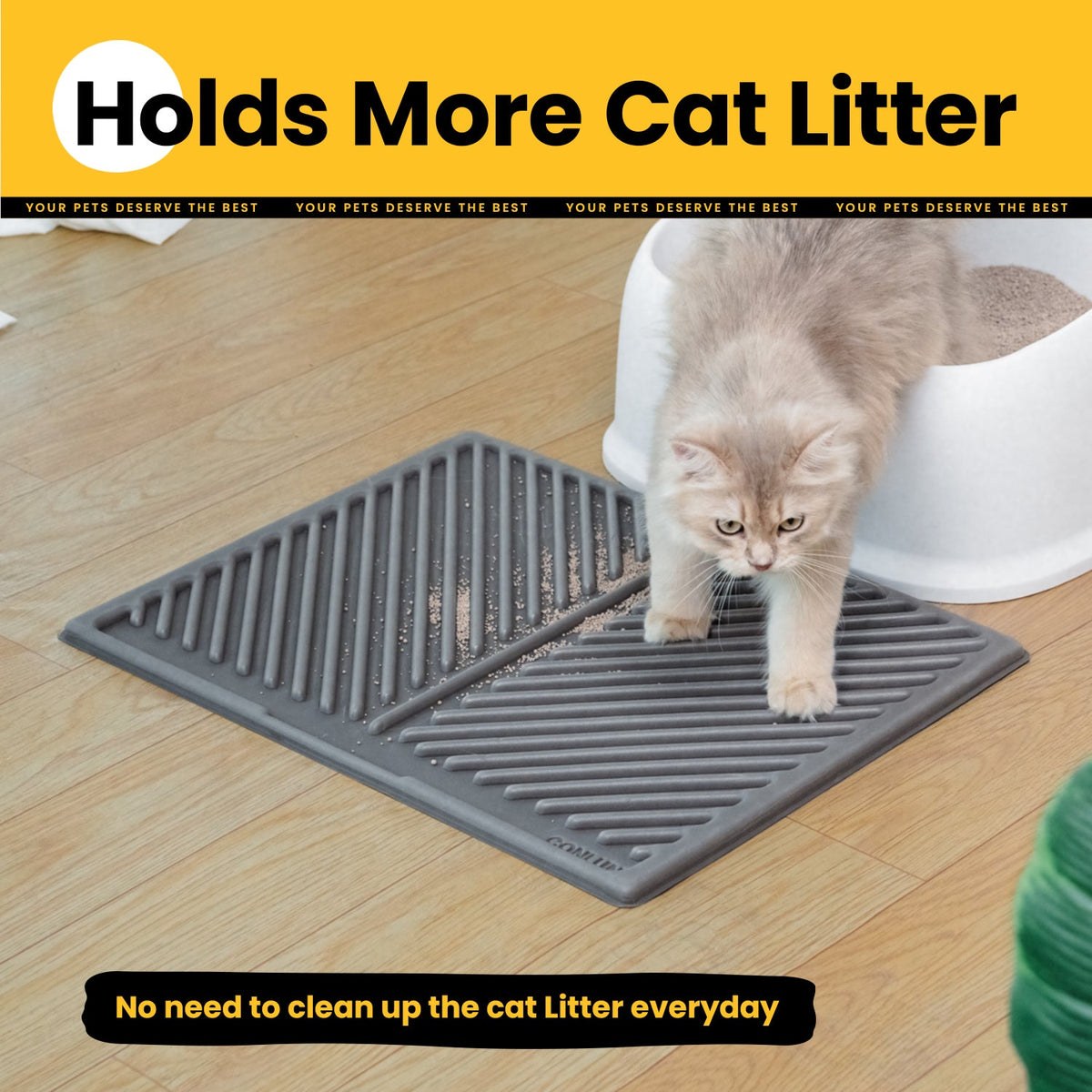 Single-Layer Cat Litter Mat – Soft, Easy-Clean