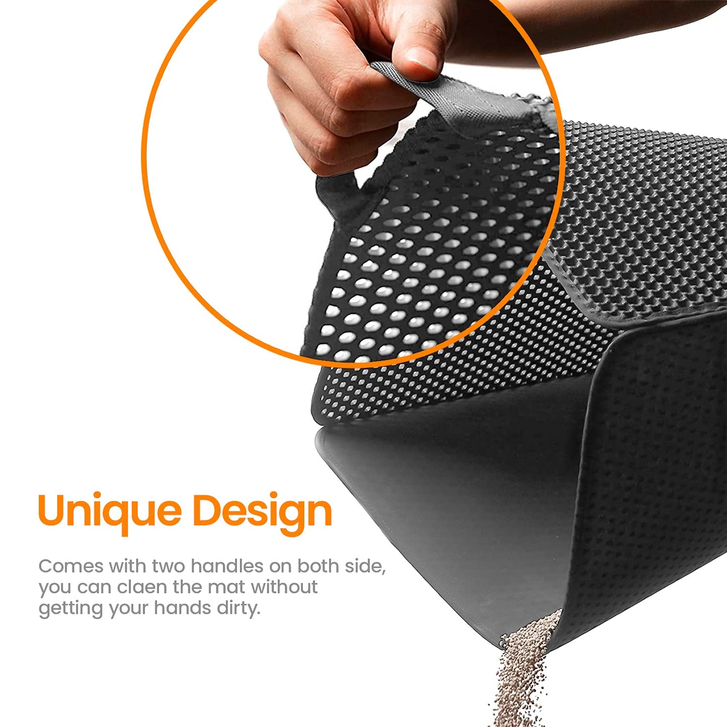 Concave Honeycomb Cat Litter Trapping Mat – Extra Large, 30" x 24"