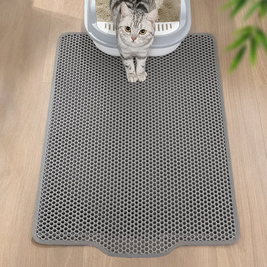 Honeycomb Double-Layer Cat Litter Trapping Mat – 23" x 17"