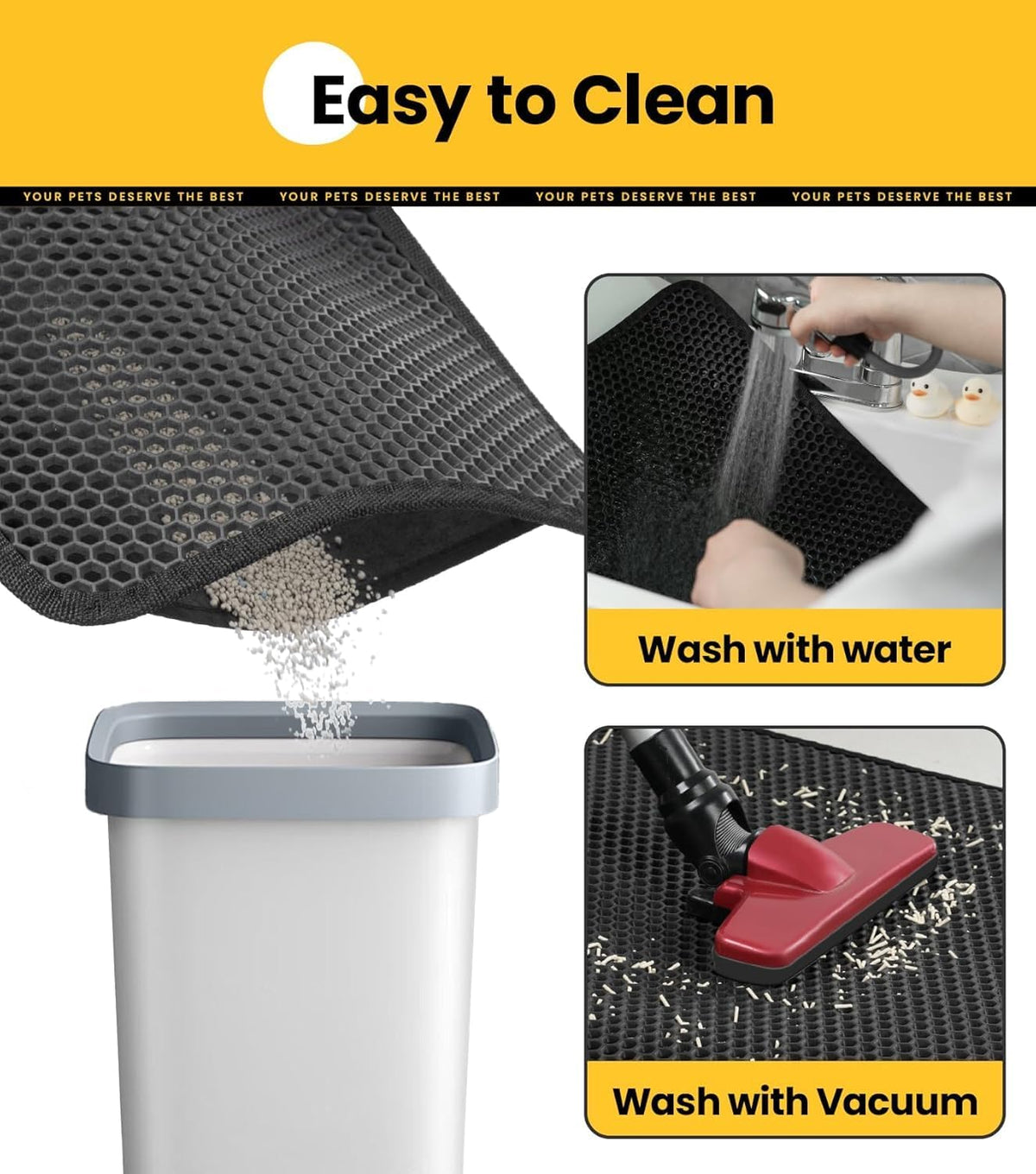 Waterproof-Backed Single-Layer Cat Litter Mat