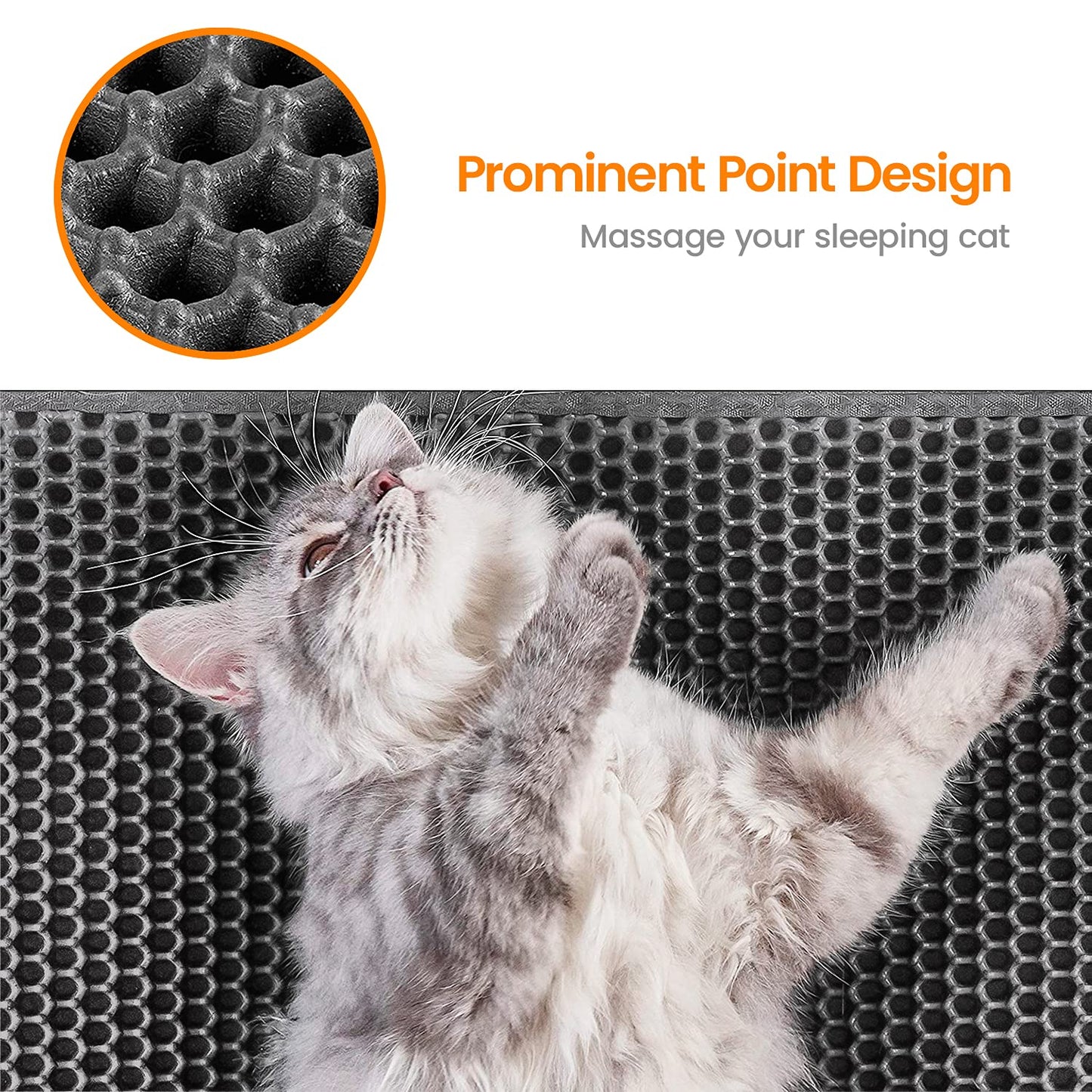 Concave Honeycomb Cat Litter Trapping Mat – Extra Large, 30" x 24"
