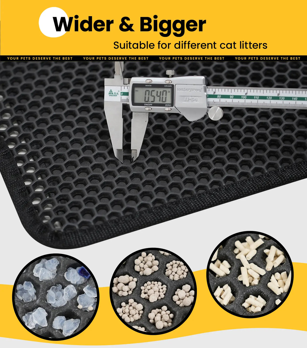 Honeycomb Double-Layer Cat Litter Trapping Mat – 30" x 22"