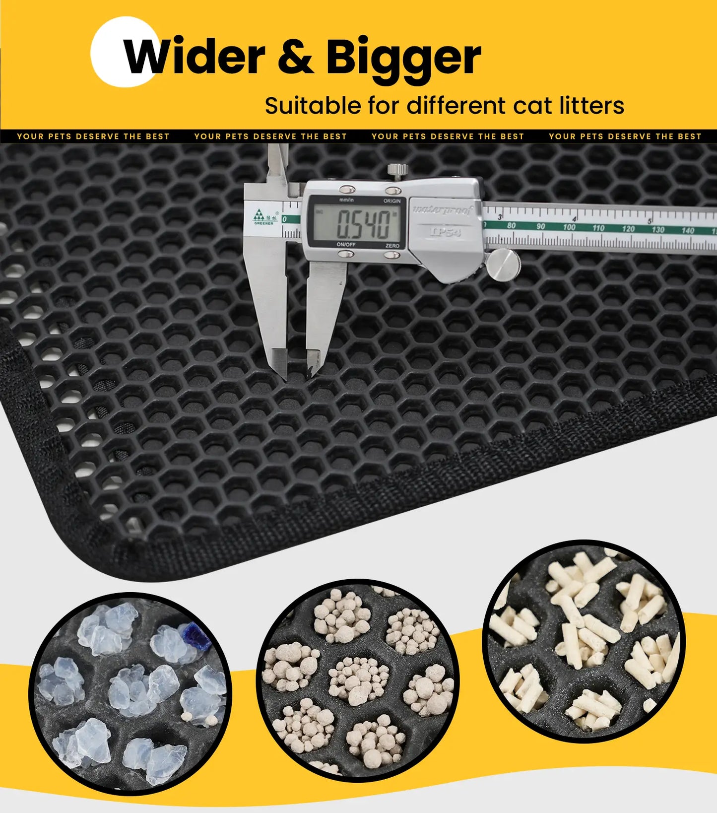 Honeycomb Double-Layer Cat Litter Trapping Mat – 23" x 17"