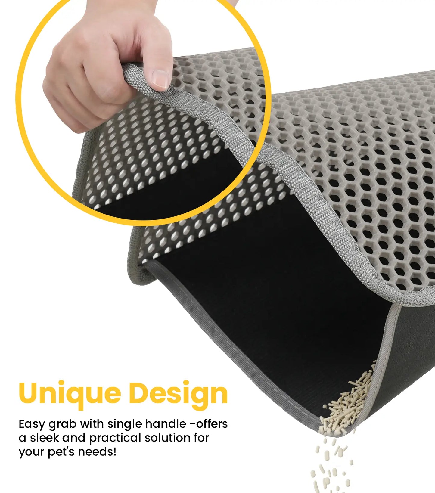Honeycomb Double-Layer Cat Litter Trapping Mat – 23" x 17"