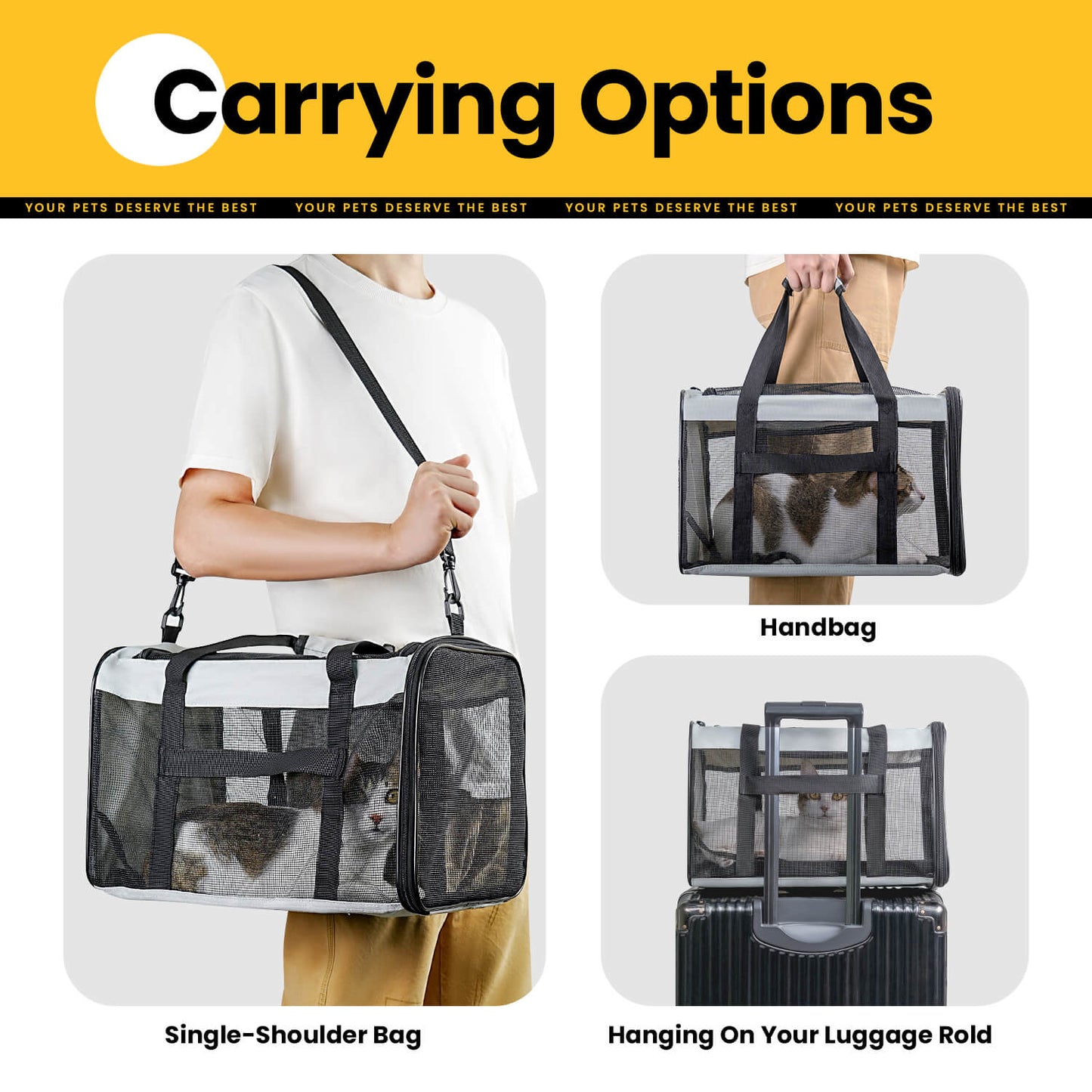 Collapsible Soft-Sided Pet Carrier – Cat & Small Dog