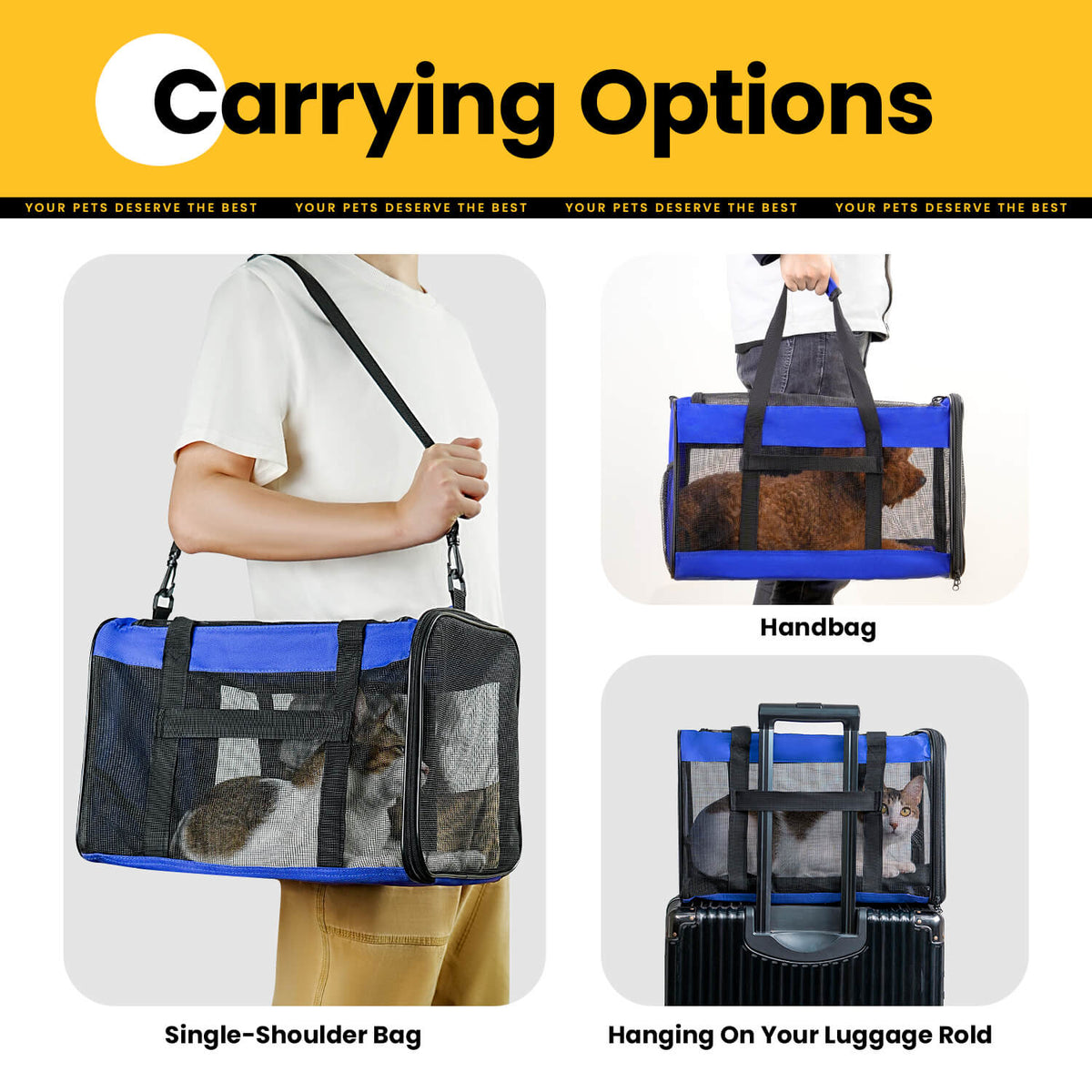 Collapsible Soft-Sided Pet Carrier – Cat & Small Dog