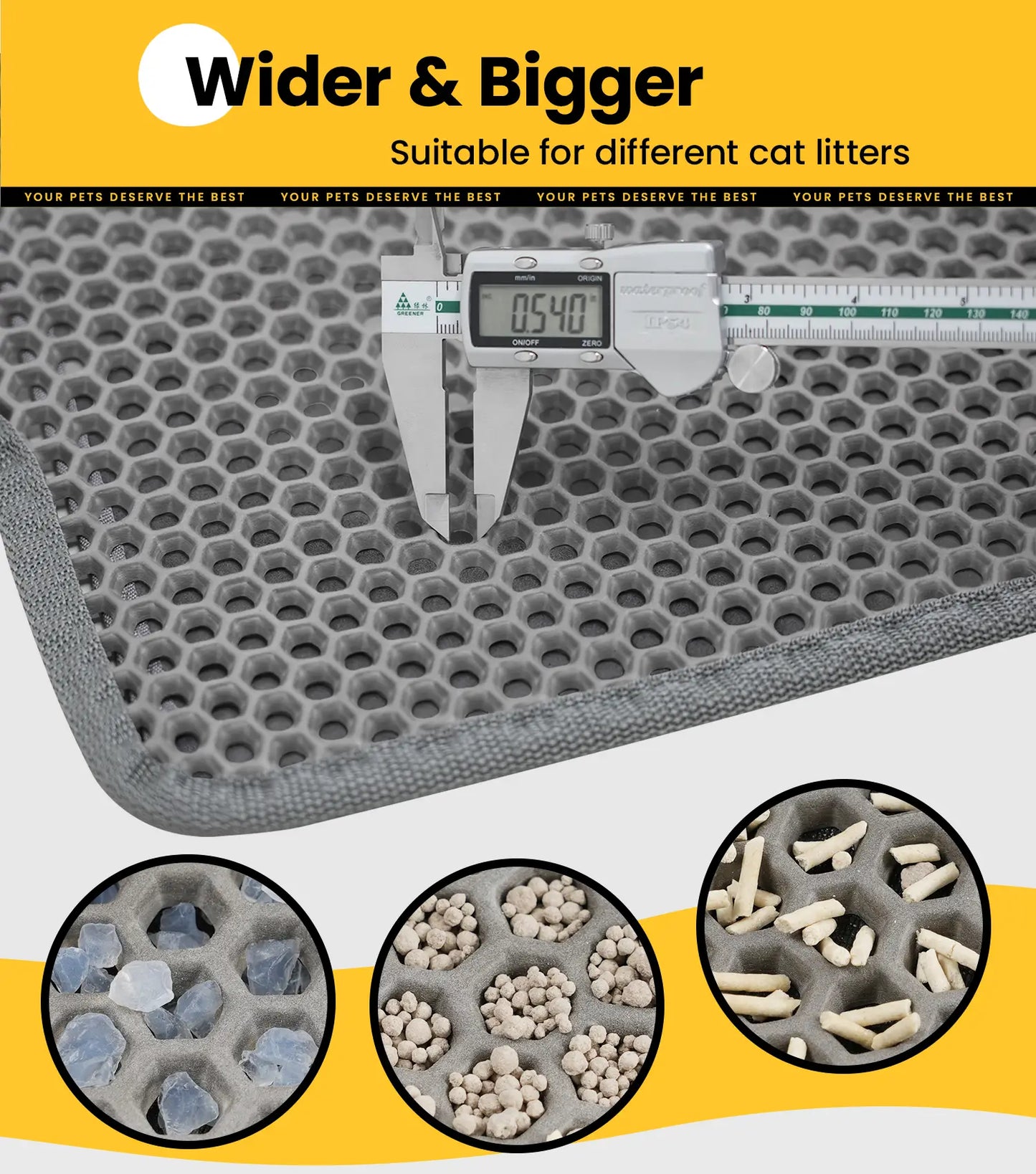 Honeycomb Double-Layer Cat Litter Trapping Mat – 30" x 22"