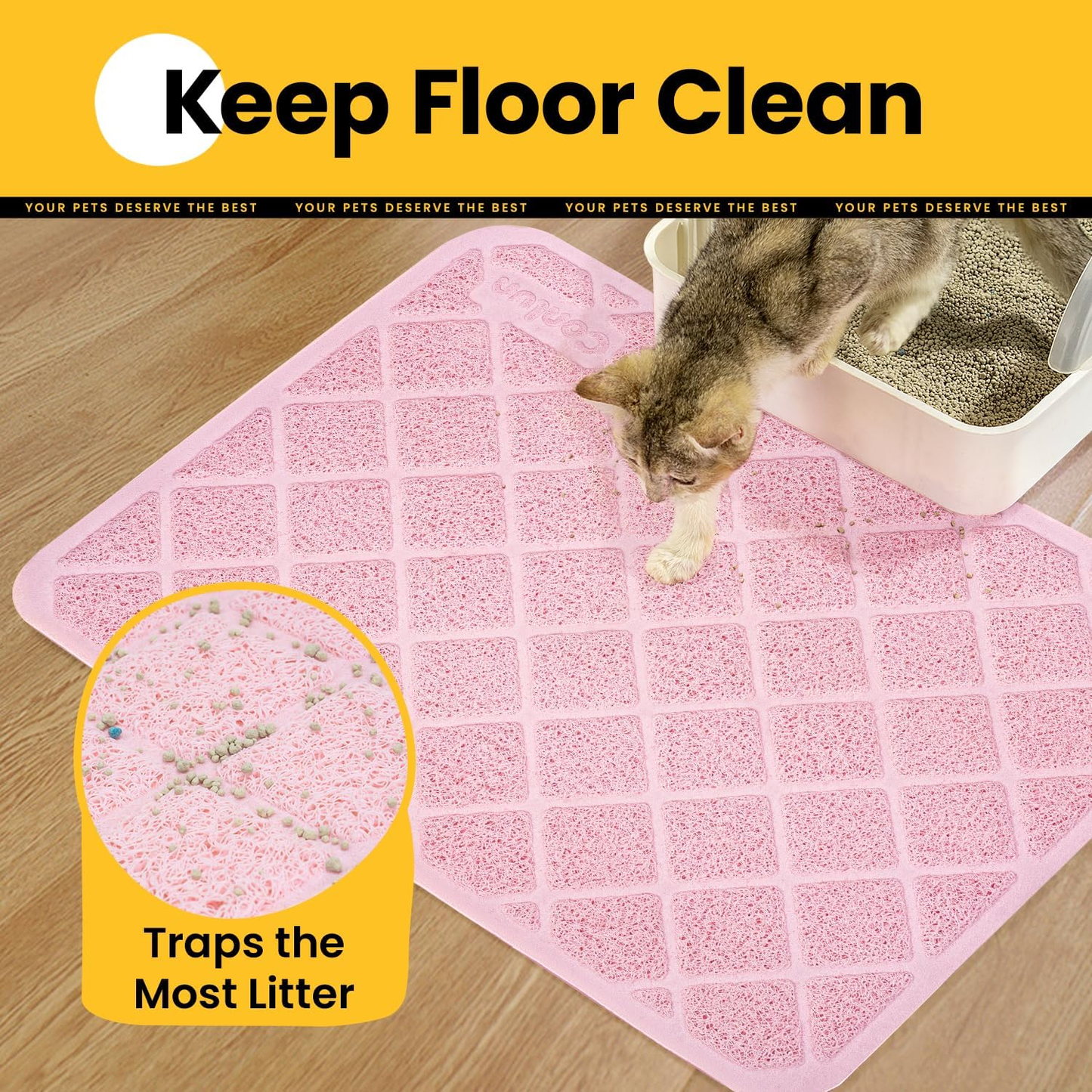 PVC Honeycomb Cat Litter Trapping Mat – Large
