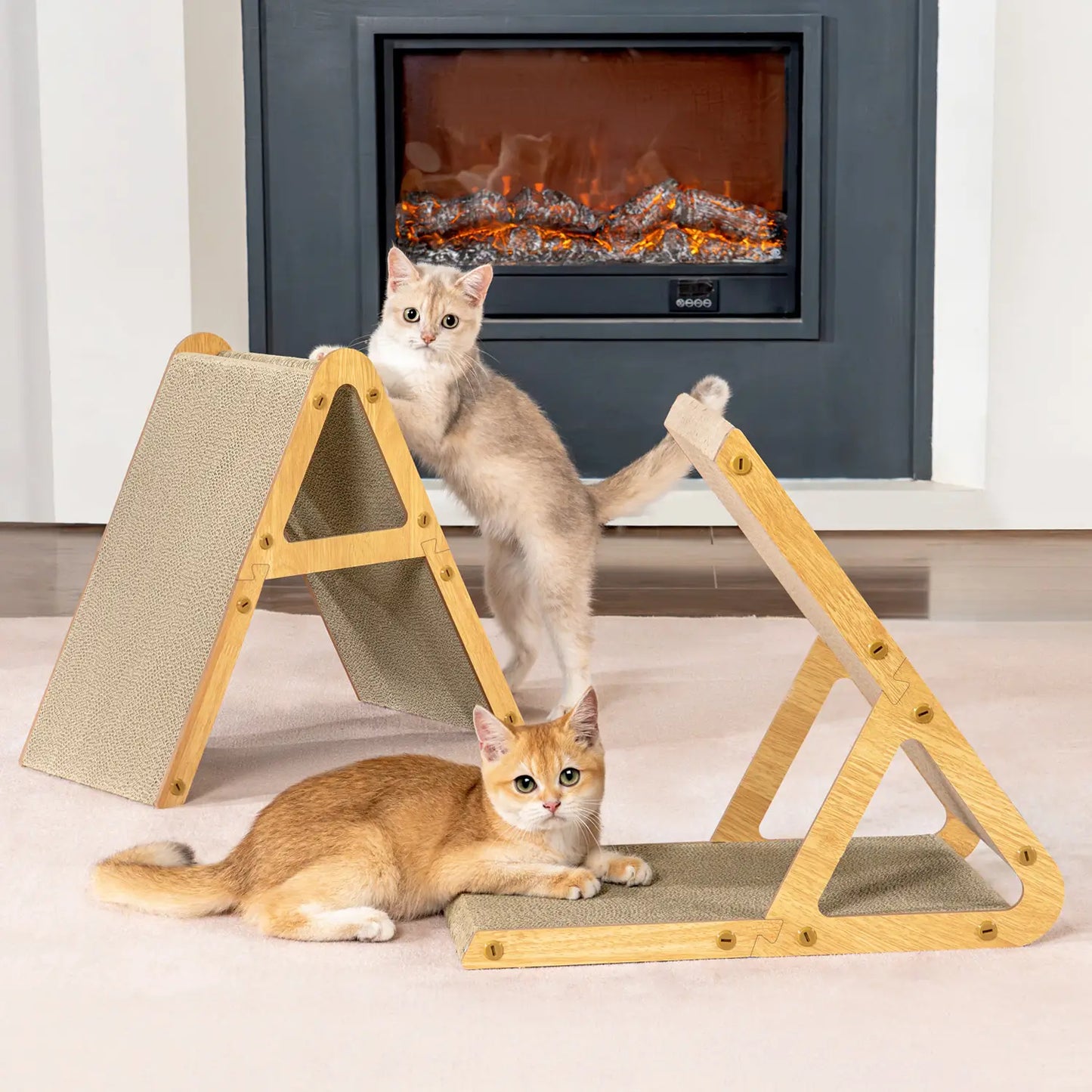 Cardboard Cat Scratcher – A-Frame & L-Shaped, Multiple Sizes