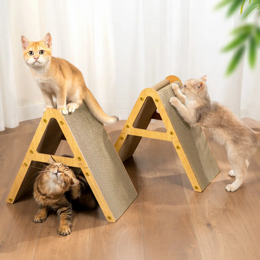 Cardboard Cat Scratcher – A-Frame & L-Shaped, Multiple Sizes