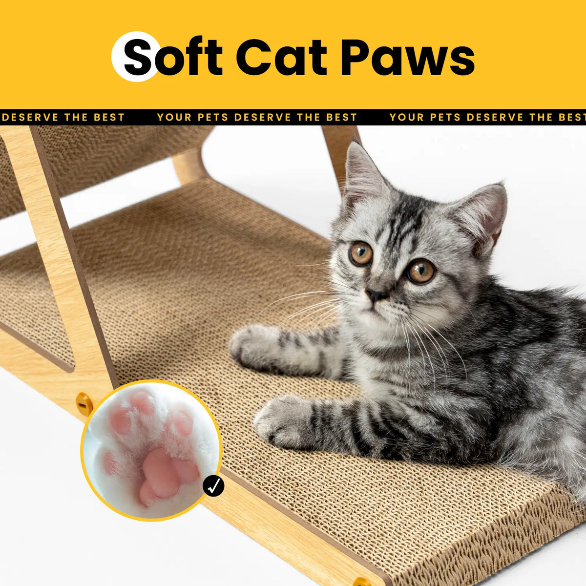 Cardboard Cat Scratcher – A-Frame & L-Shaped, Multiple Sizes