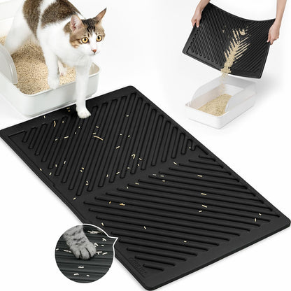 Single-Layer Silicone Cat Litter Mat – 24" x 15"