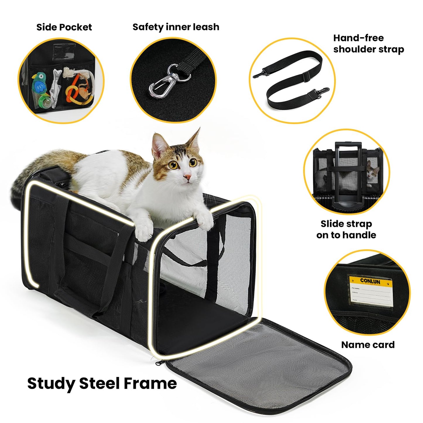 Collapsible Soft-Sided Pet Carrier – Cat & Small Dog