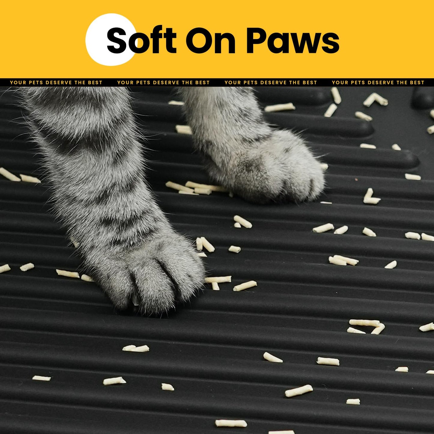Single-Layer Silicone Cat Litter Mat – 24" x 15"