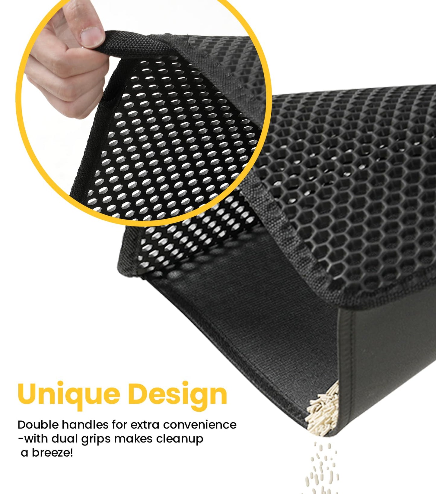 Honeycomb Double-Layer Cat Litter Trapping Mat – 30" x 22"