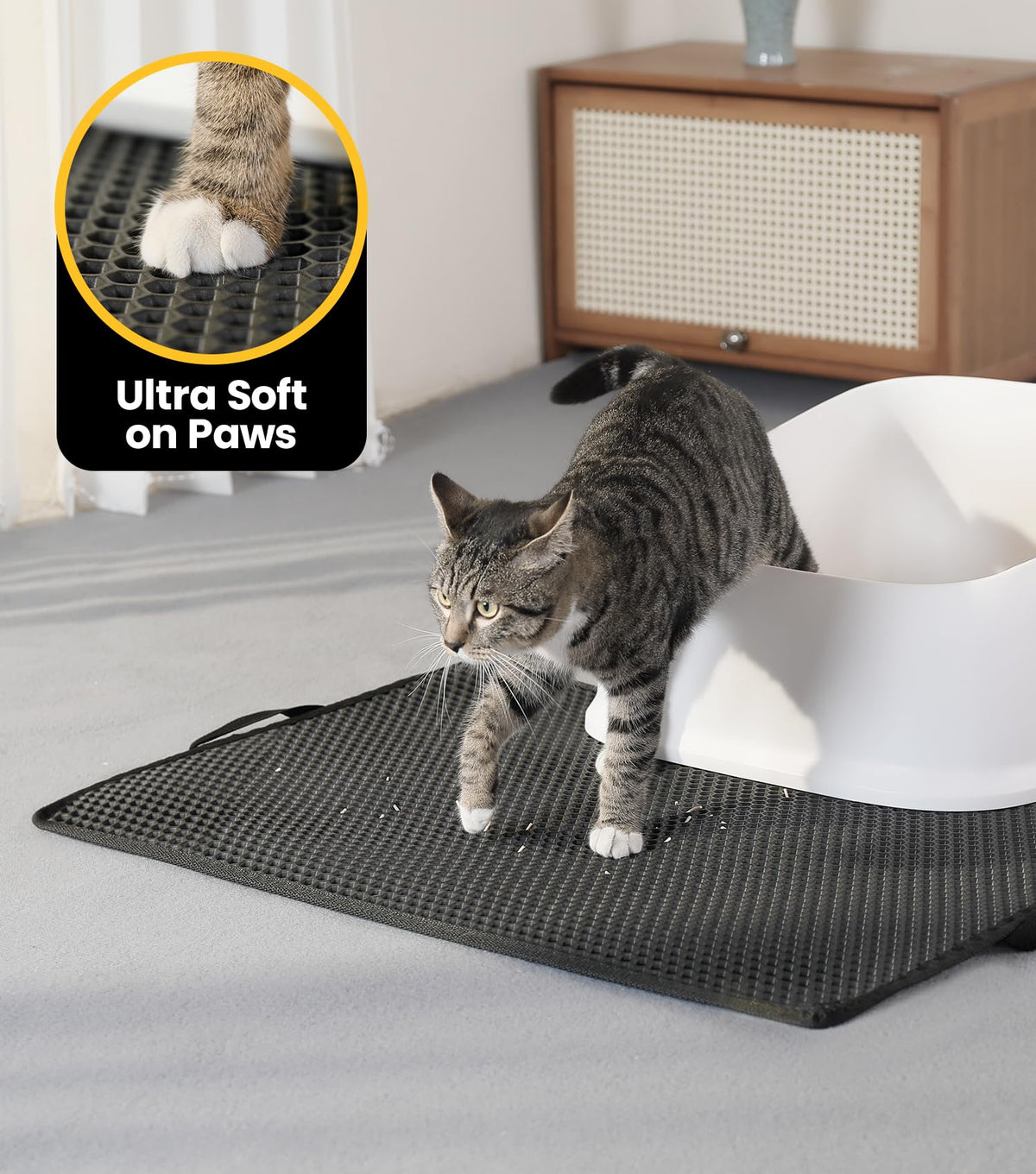 Honeycomb Double-Layer Cat Litter Trapping Mat – 30" x 22"