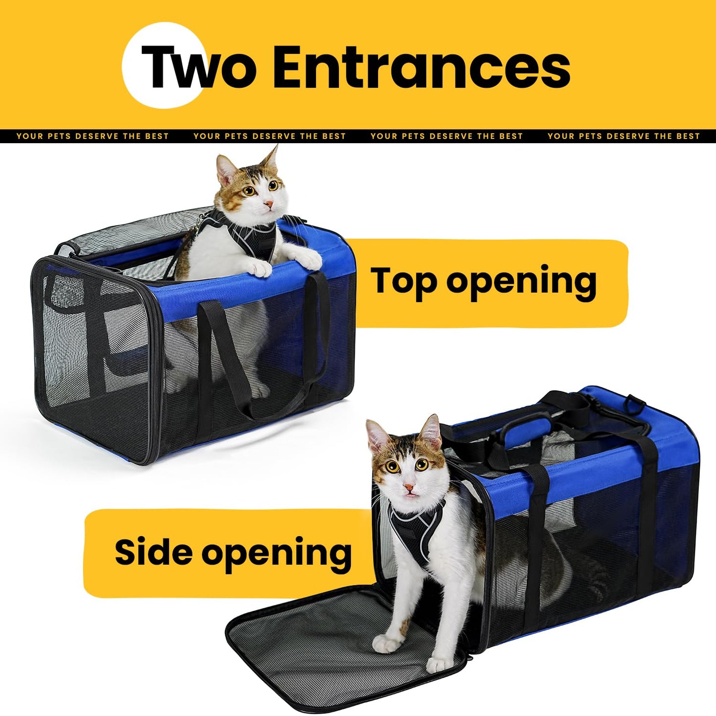 Collapsible Soft-Sided Pet Carrier – Cat & Small Dog