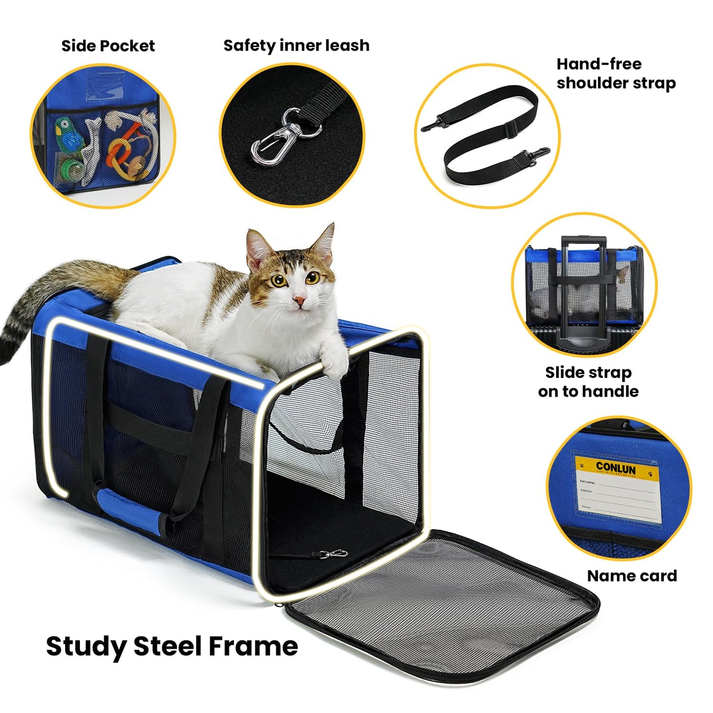 Collapsible Soft-Sided Pet Carrier – Cat & Small Dog