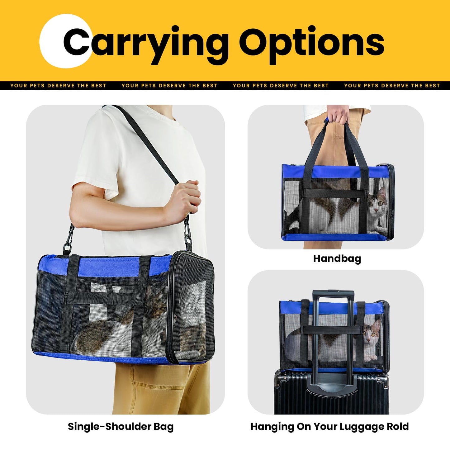 Collapsible Soft-Sided Pet Carrier – Cat & Small Dog