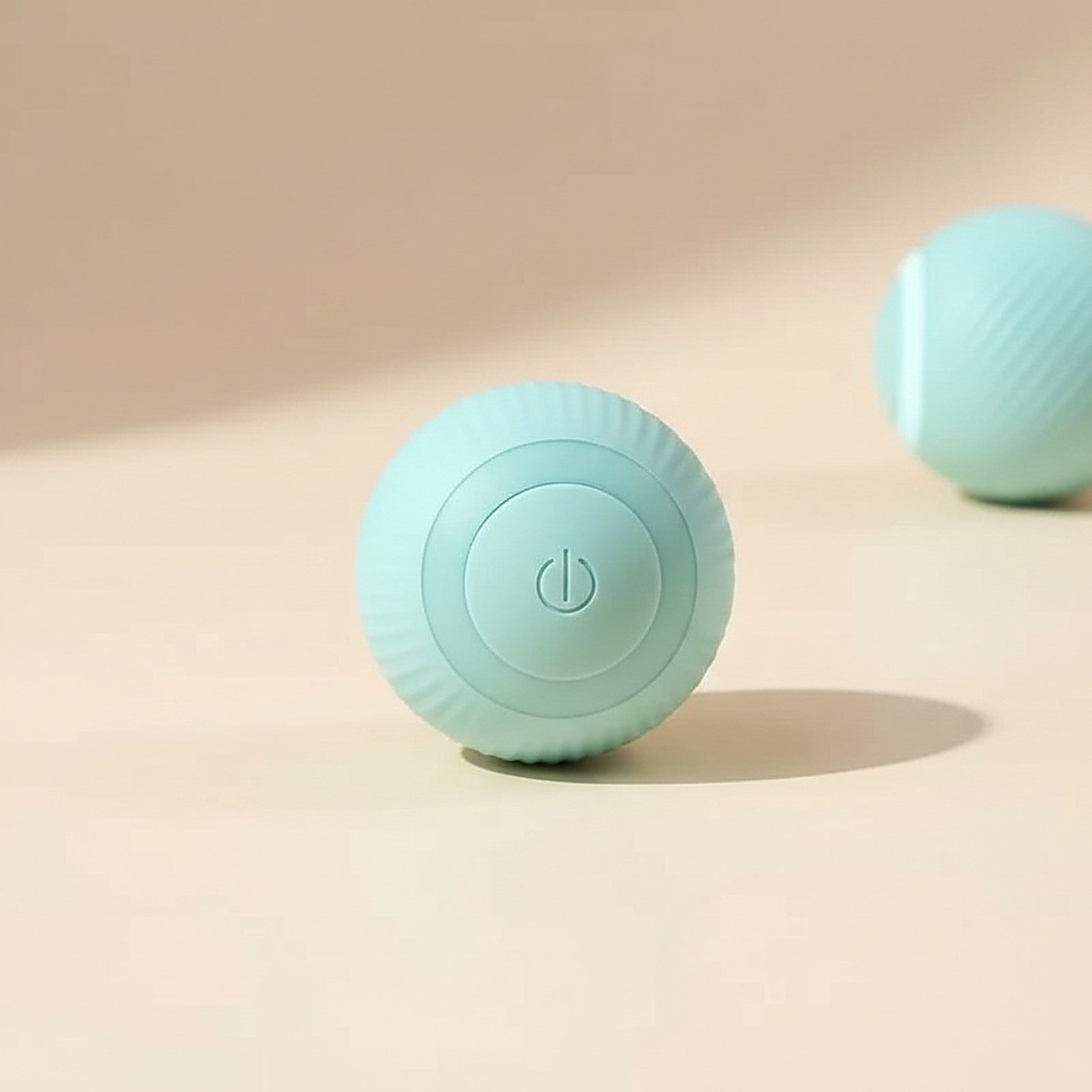 Self-rolling interactive cat toy ball, mint silicone with power button
