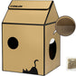 Cardboard Cat House with Scratch Pad & Catnip