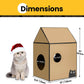 Cardboard Cat House with Scratch Pad & Catnip