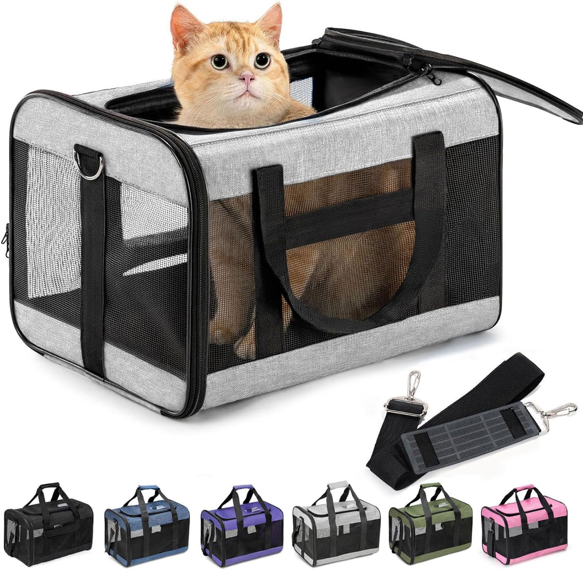 Expandable Soft-Sided Pet Carrier Bag
