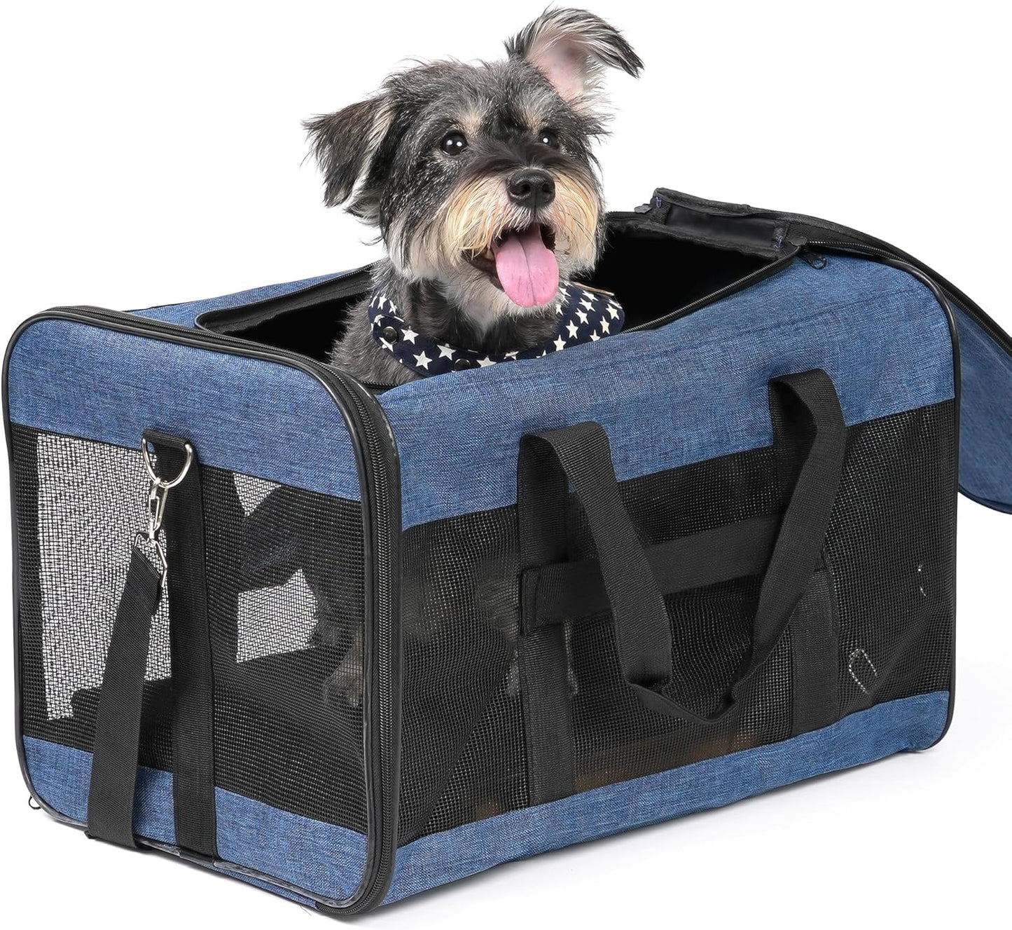 Expandable Soft-Sided Pet Carrier Bag