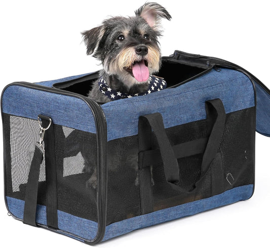 Expandable Soft-Sided Pet Carrier Bag