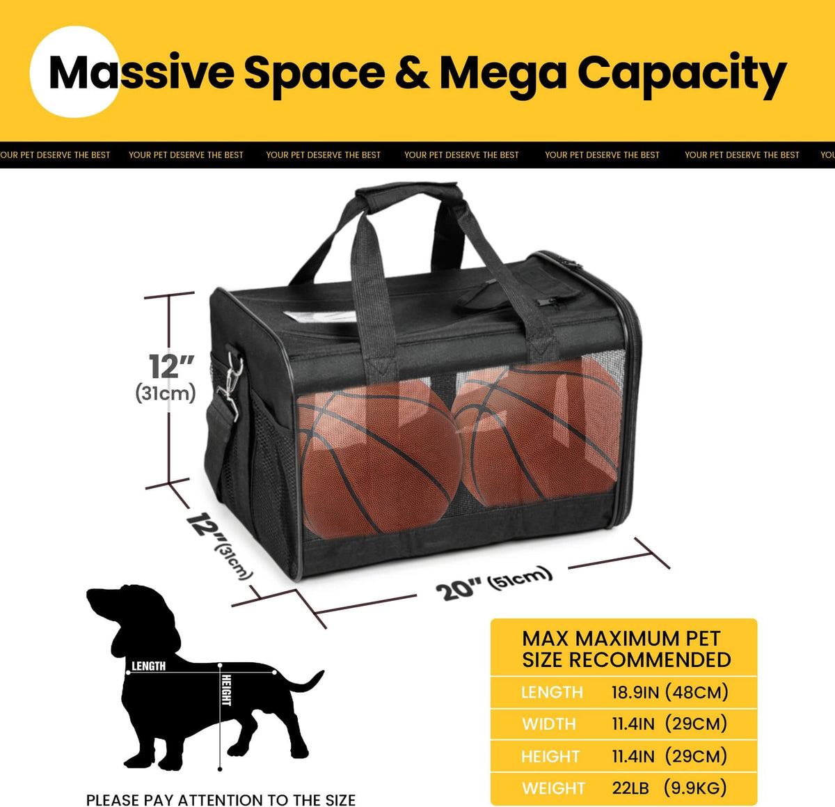 Expandable Soft-Sided Pet Carrier Bag