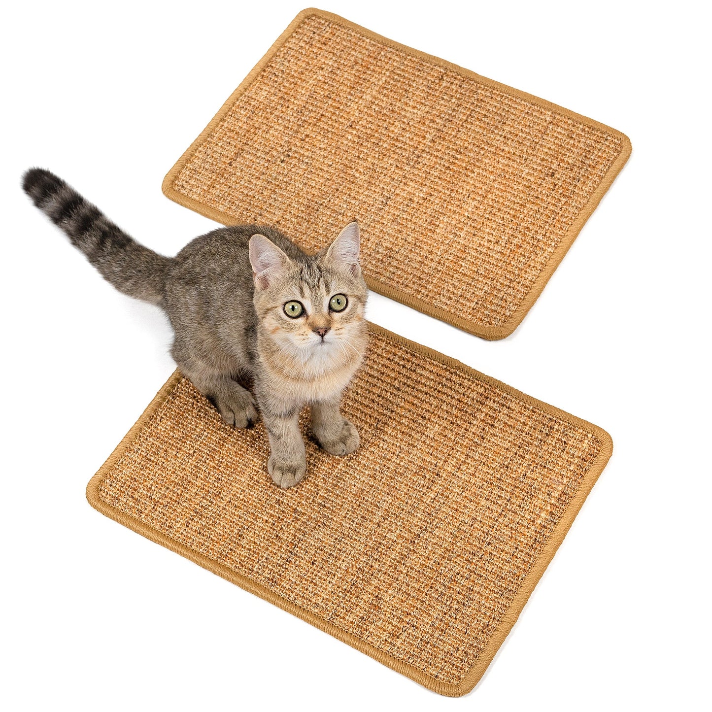 Natural Sisal Cat Scratcher Mat – Brown
