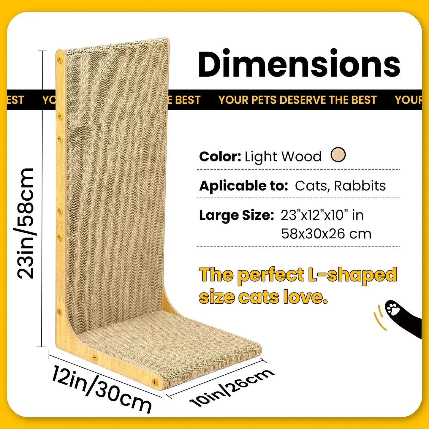 Cardboard Cat Scratcher – A-Frame & L-Shaped, Multiple Sizes