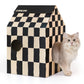 Cardboard Cat House with Scratch Pad & Catnip