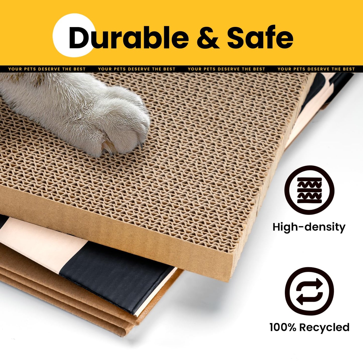Cardboard Cat House with Scratch Pad & Catnip