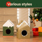 Cardboard Cat House with Scratch Pad & Catnip