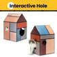 Cardboard Cat House with Scratch Pad & Catnip