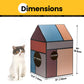 Cardboard Cat House with Scratch Pad & Catnip