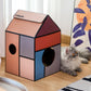 Cardboard Cat House with Scratch Pad & Catnip