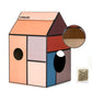 Cardboard Cat House with Scratch Pad & Catnip