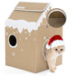 Cardboard Cat House with Scratch Pad & Catnip
