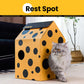 Cardboard Cat House with Scratch Pad & Catnip