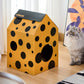 Cardboard Cat House with Scratch Pad & Catnip