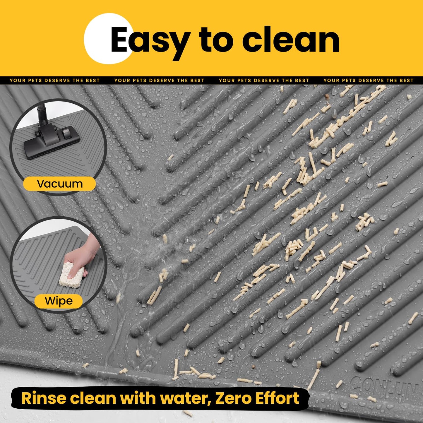 Single-Layer Silicone Cat Litter Mat – 24" x 15"